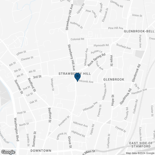 Map showing location of Stamford